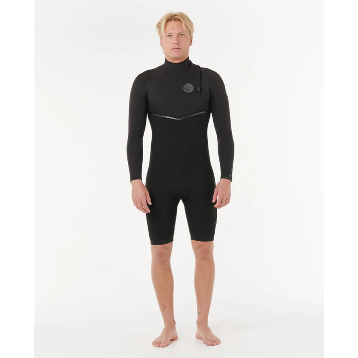 RIP CURL E-BOMB LONG SLEEVE 2MM ZIP FREE BLACK