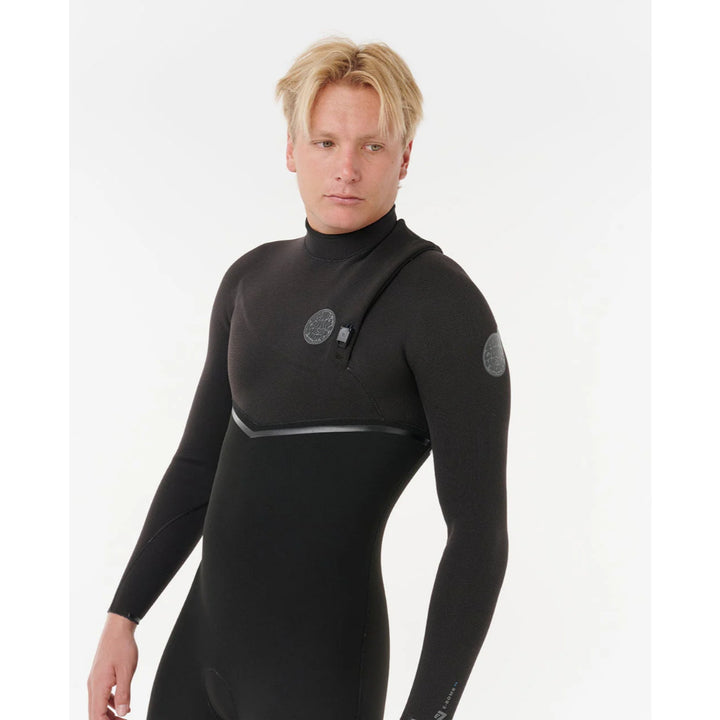 RIP CURL E-BOMB LONG SLEEVE 2MM ZIP FREE BLACK