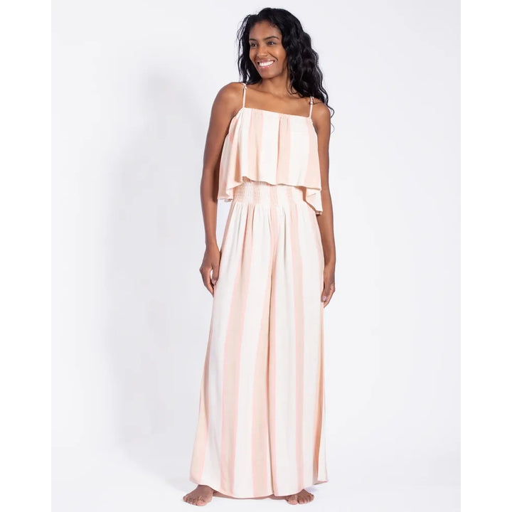 RIP CURL LA QUINTA STRIPE JUMPSUIT NATURAL