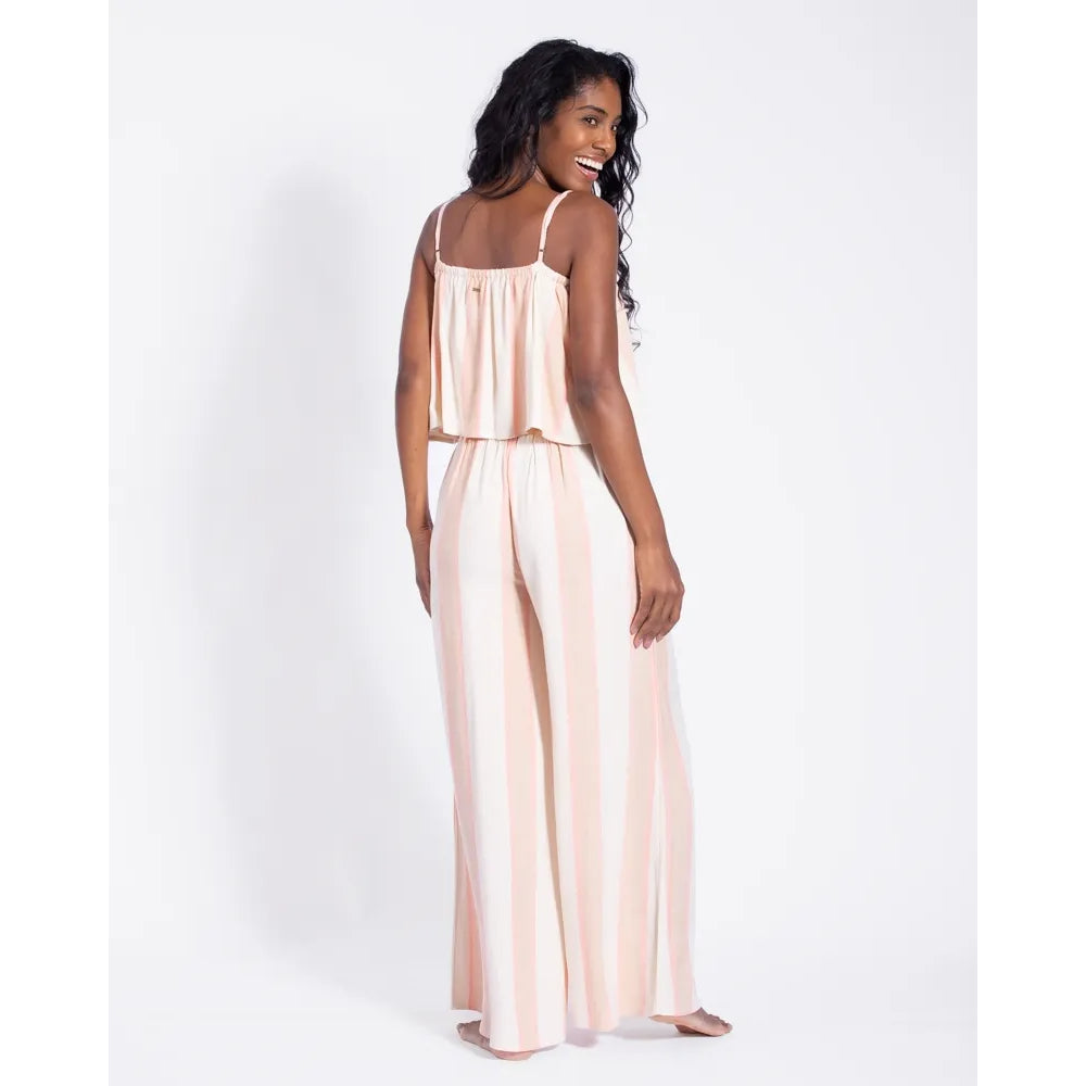 RIP CURL LA QUINTA STRIPE JUMPSUIT NATURAL
