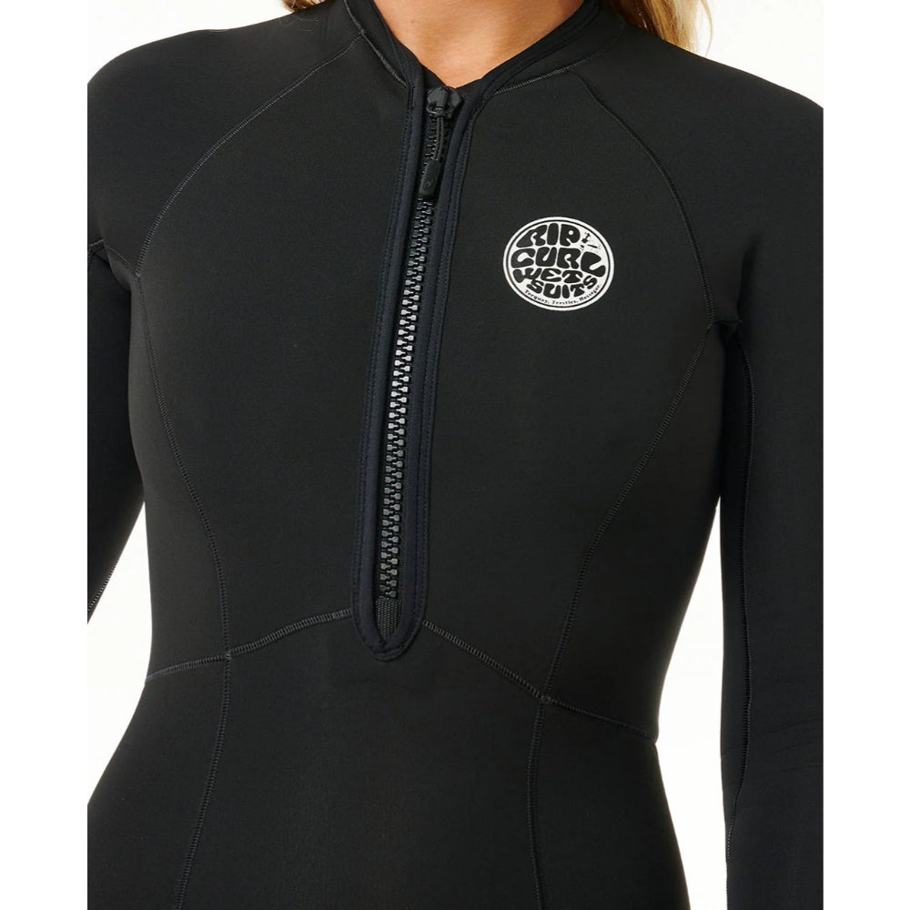 RIP CURL WMS G-BOMB 1.5MM FRONT ZIP FULL BLACK