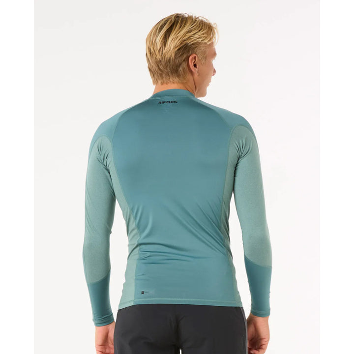 RIP CURL WAVES UV L/S RASH GUARD BLUESTONE