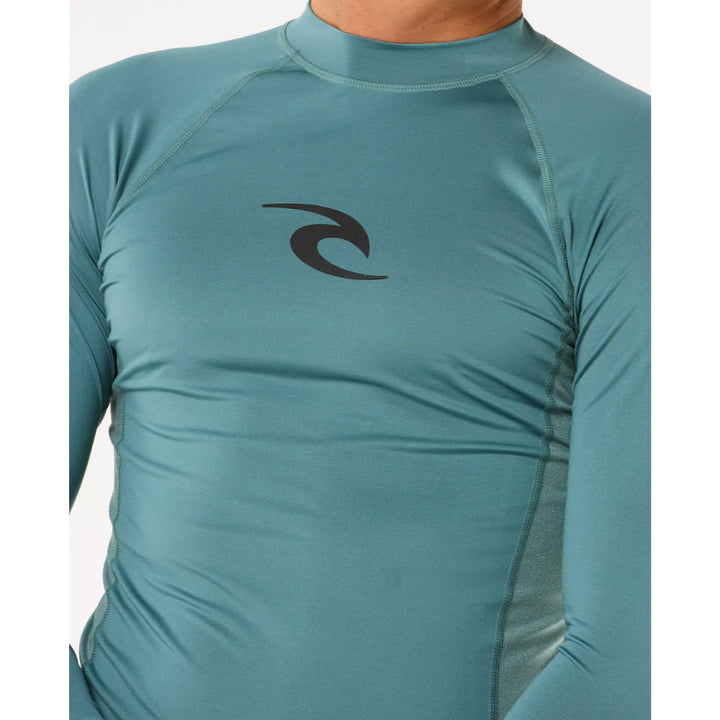 RIP CURL WAVES UV L/S RASH GUARD BLUESTONE