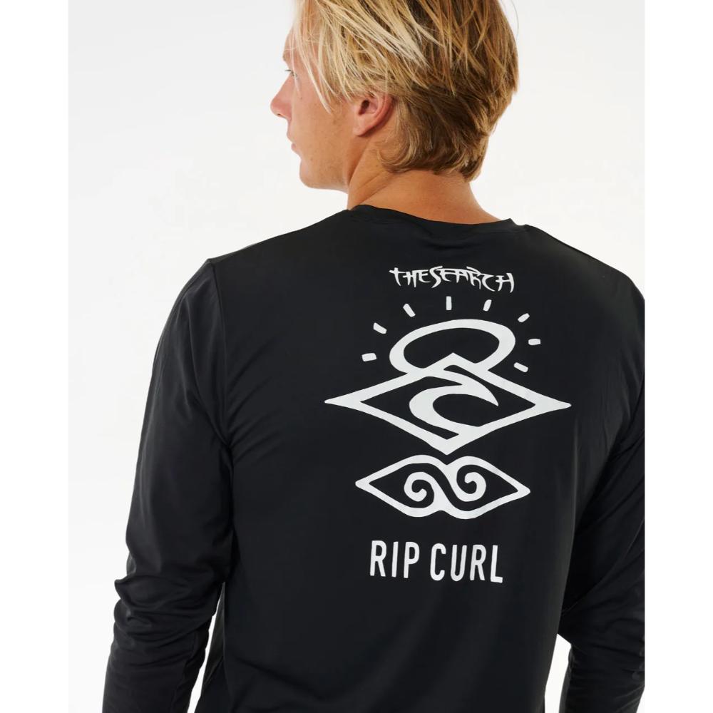 RIP CURL ICONS SURFLITE UV L/S RASH GUARD BLACK (Copie)