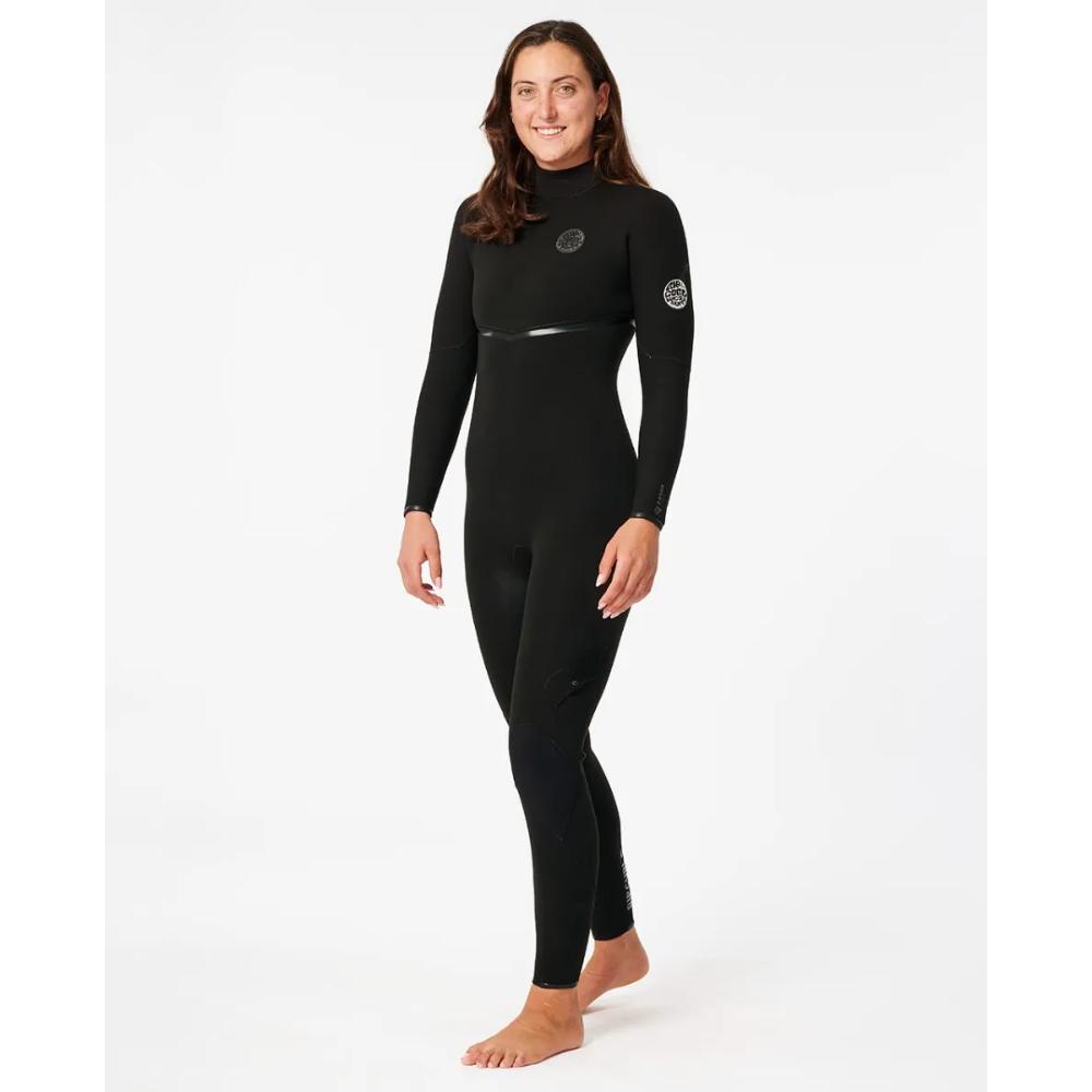 RIP CURL WMS E-BOMB 4/3 BACK ZIP BLACK