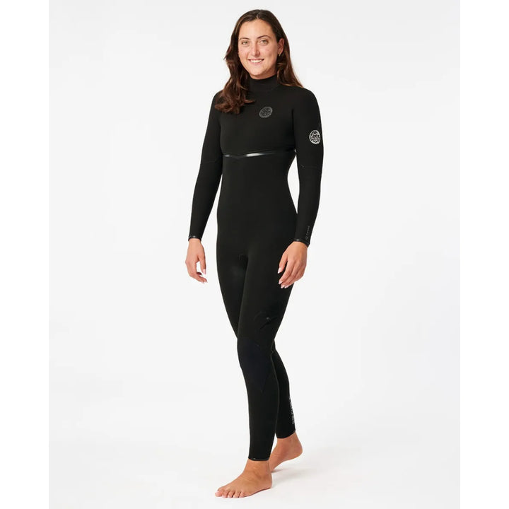 RIP CURL WMS E-BOMB 3/2 BACK ZIP BLACK