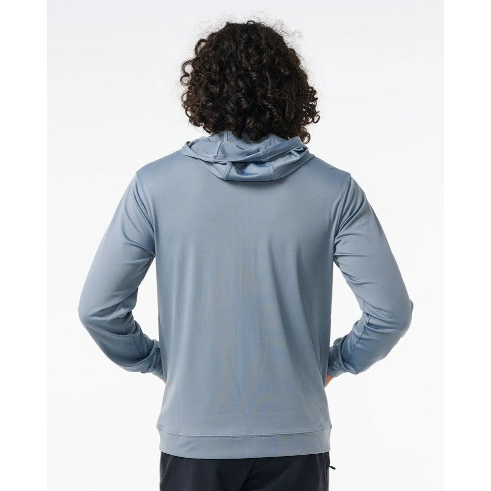 RIP CURL STACK ZIP THROUGH HOOD RASH GUARD TRADEWINDS