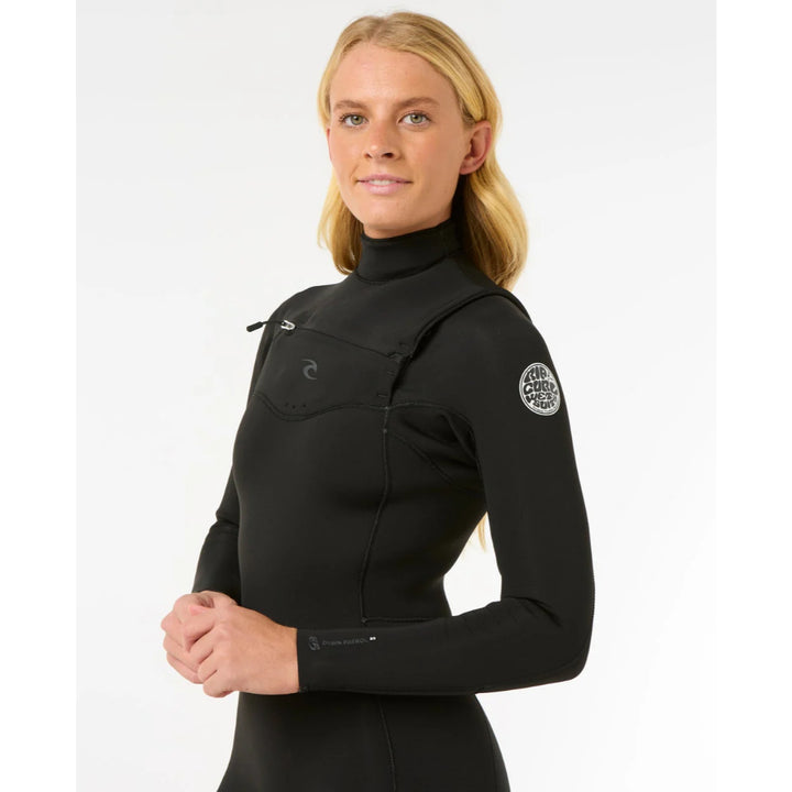 RIP CURL WMS DAWN PATROL 3/2 CHEST ZIP BLACK