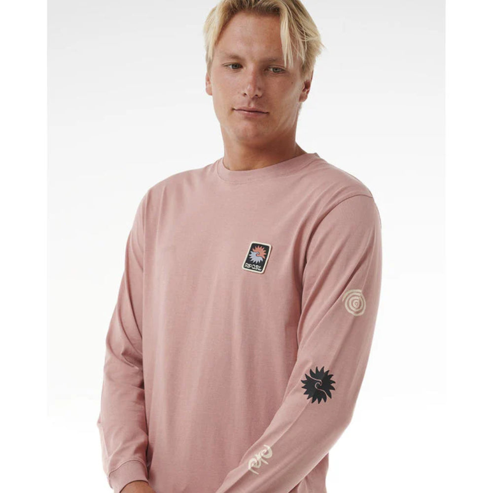 RIP CURL SWC BREAKER LONG SLEEVE TEE MUSHROOM