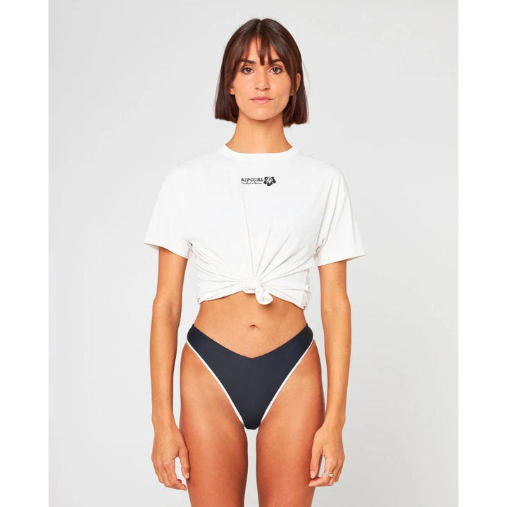 RIP CURL HIBISCUS SURFLITE RASHGUARD BONE