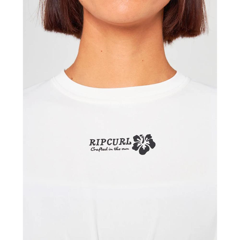 RIP CURL HIBISCUS SURFLITE RASHGUARD BONE