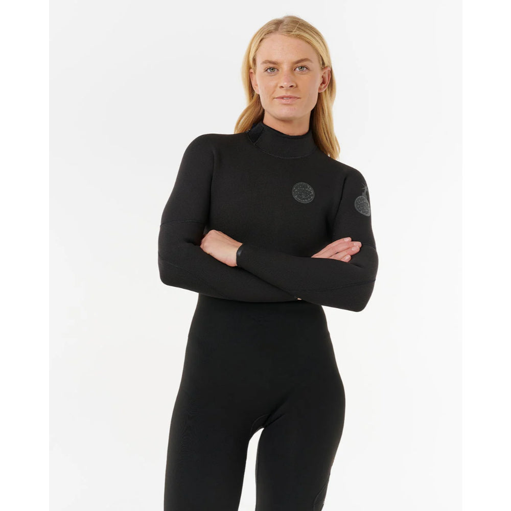 RIP CURL WMS E-BOMB 3/2 BACK ZIP BLACK