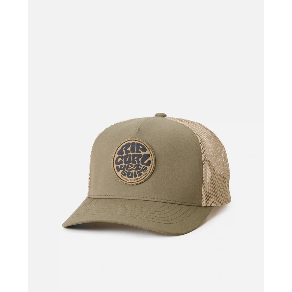RIP CURL WETSUIT ICON TRUCKER CAP DUSTY OLIVE