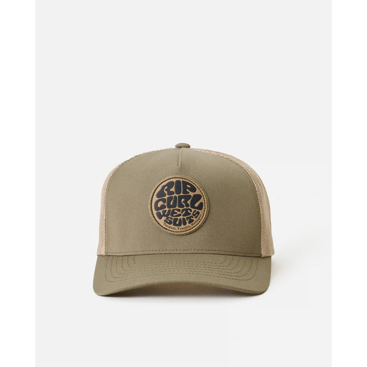 RIP CURL WETSUIT ICON TRUCKER CAP DUSTY OLIVE