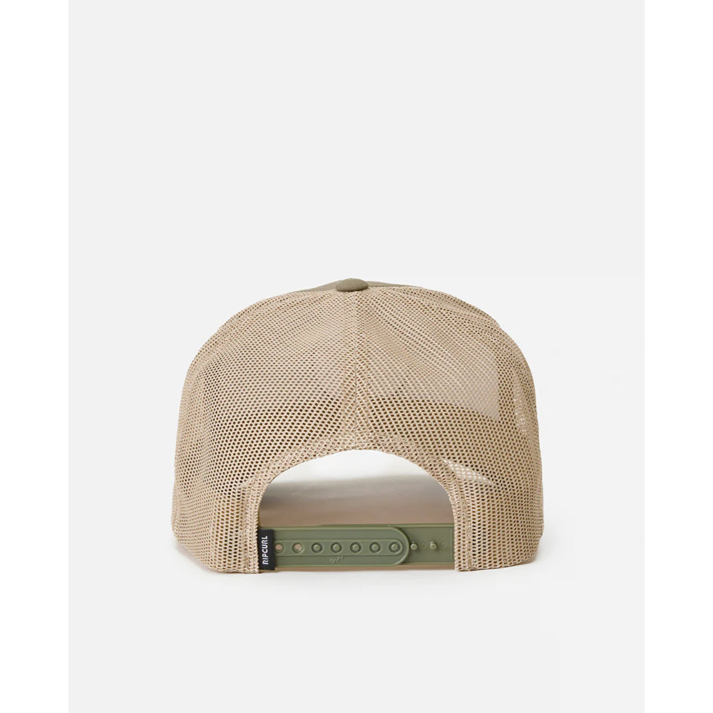 RIP CURL WETSUIT ICON TRUCKER CAP DUSTY OLIVE