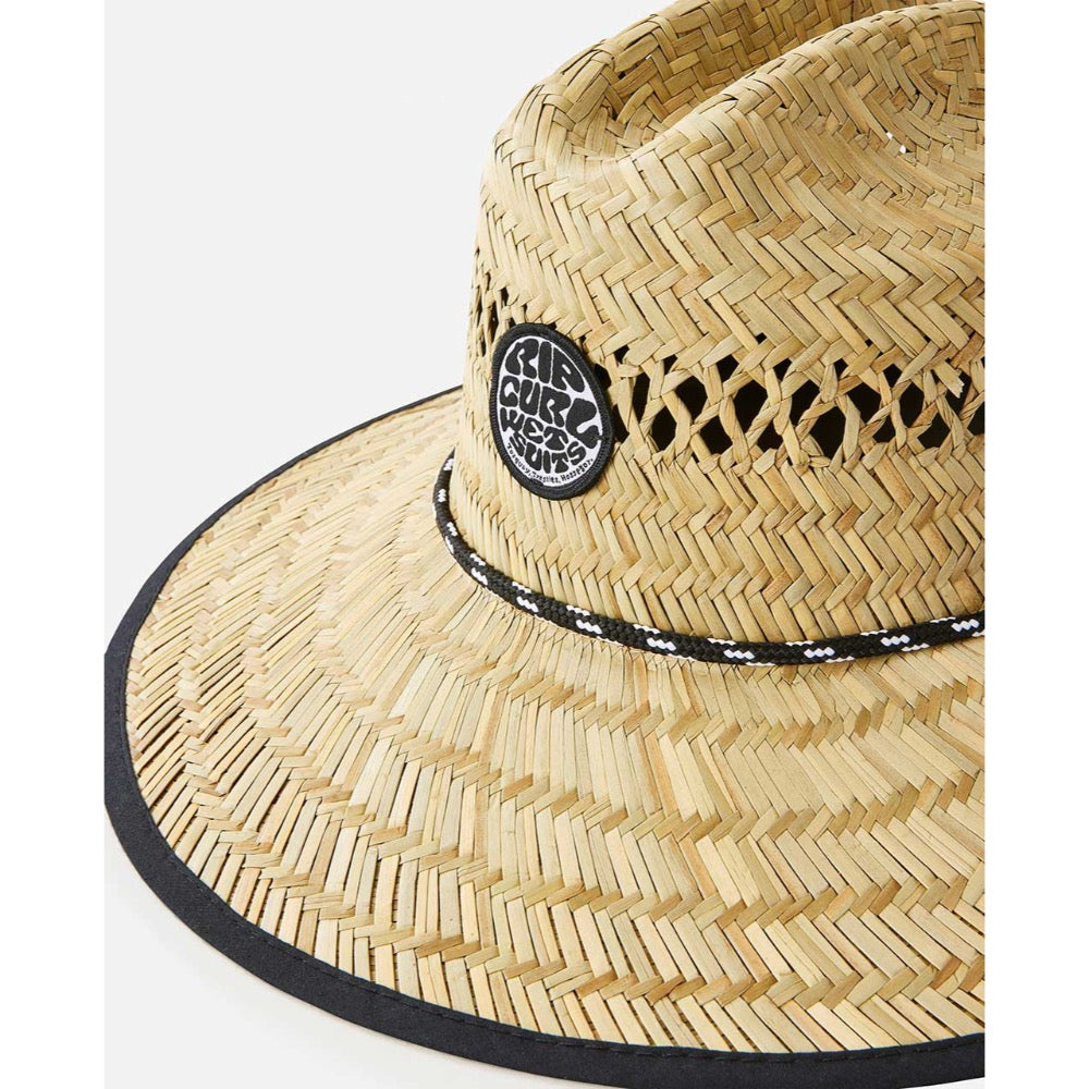 RIP CURL LOGO STRAW HAT NATURAL