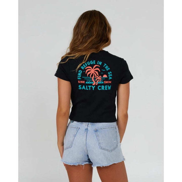 SALTY CREW GOOD TIMES BABY TEE BLACK