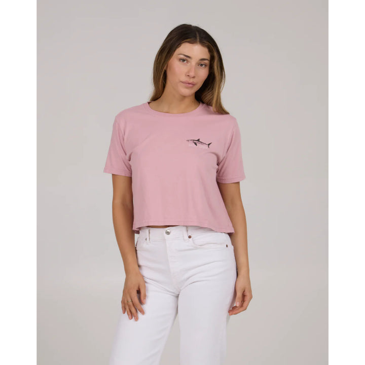 SALTY CREW BROTHER BRUCE CROP TEE WARM LILIAC