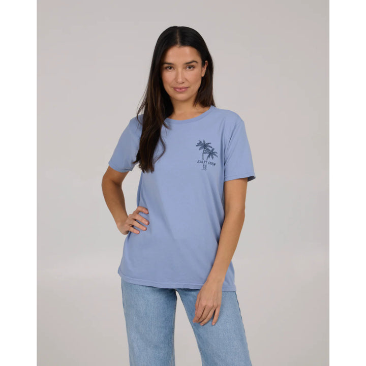SALTY CREW GREETINGS BOYFRIEND TEE VIOLET BLUE