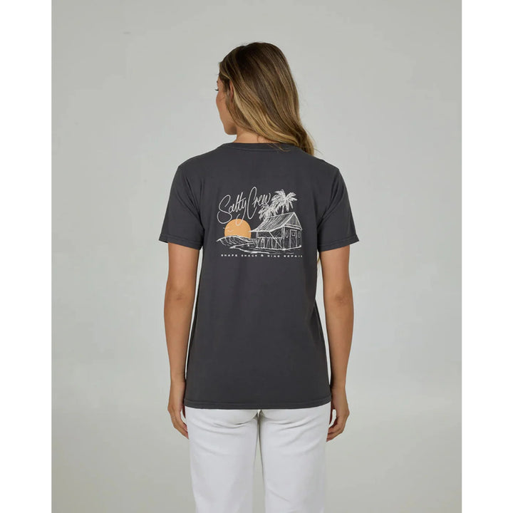 SALTY CREW SHAPE SHACK BOYFRIEND TEE CHARCOAL