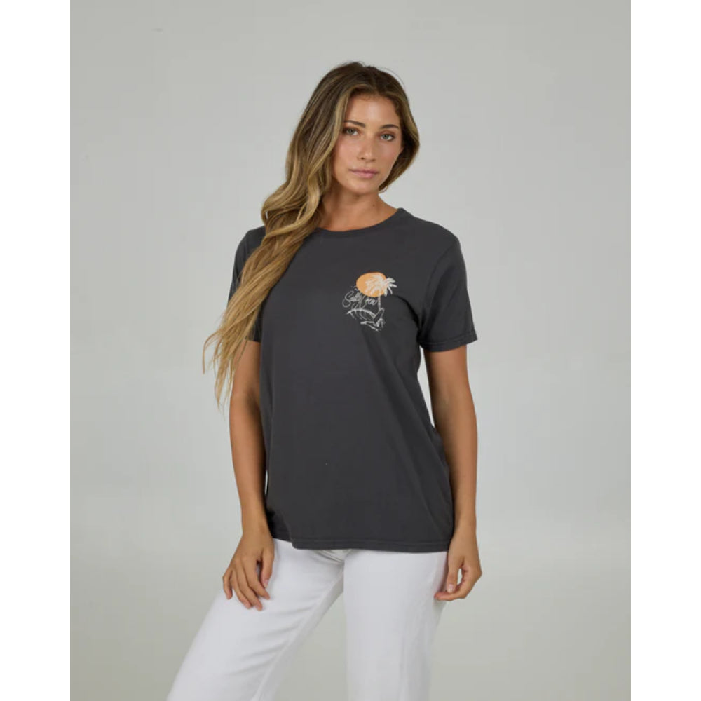 SALTY CREW SHAPE SHACK BOYFRIEND TEE CHARCOAL