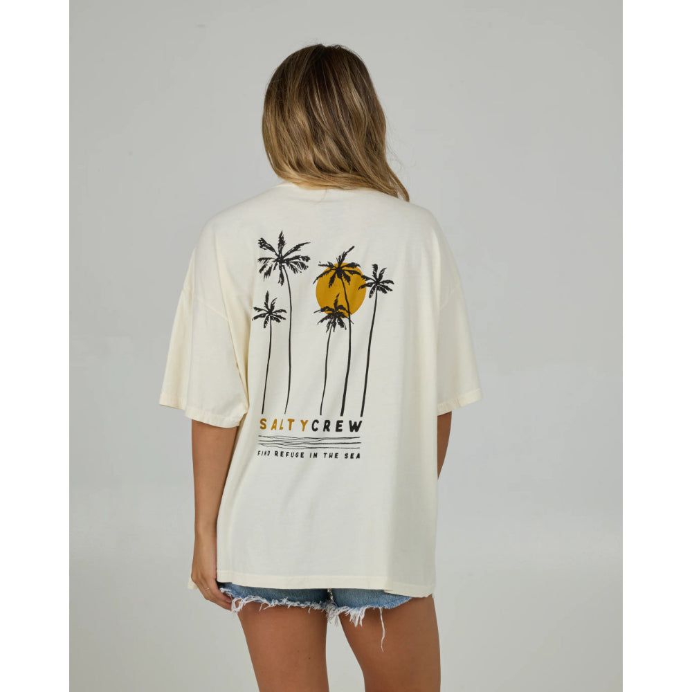 SALTY CREW PALM SET COVER UP TEE OFF WHITE