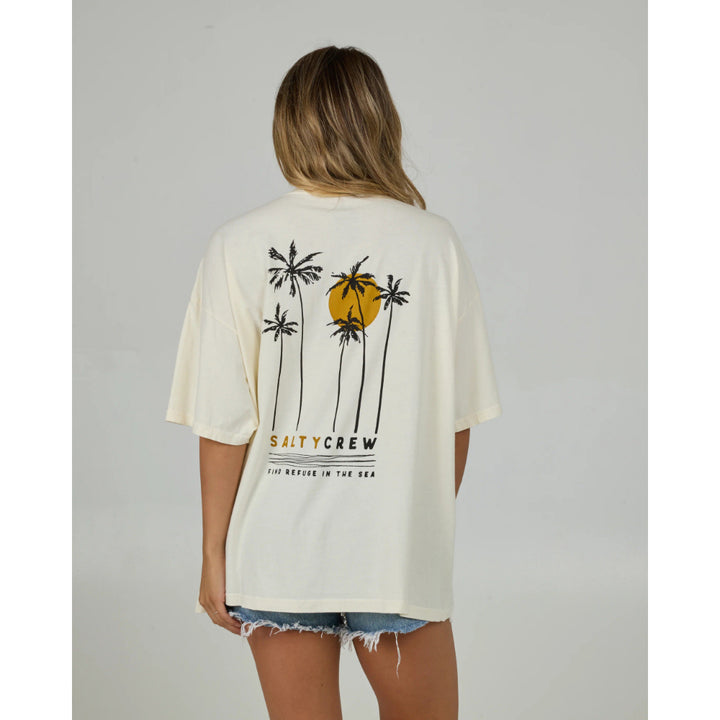 SALTY CREW PALM SET COVER UP TEE OFF WHITE