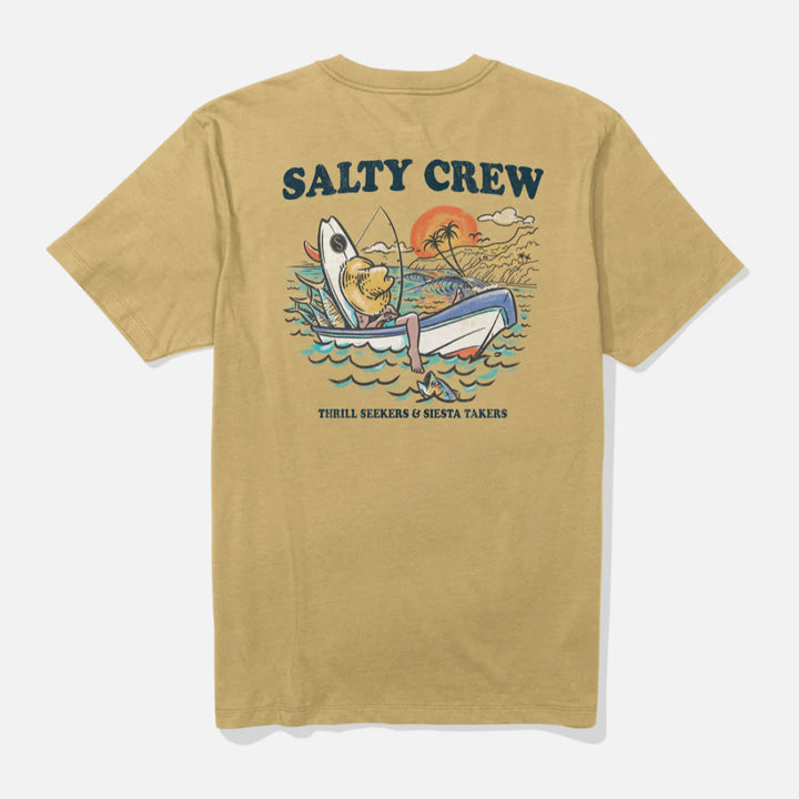 SALTY CREW DOWN TIME TEE MINERAL YELLOW
