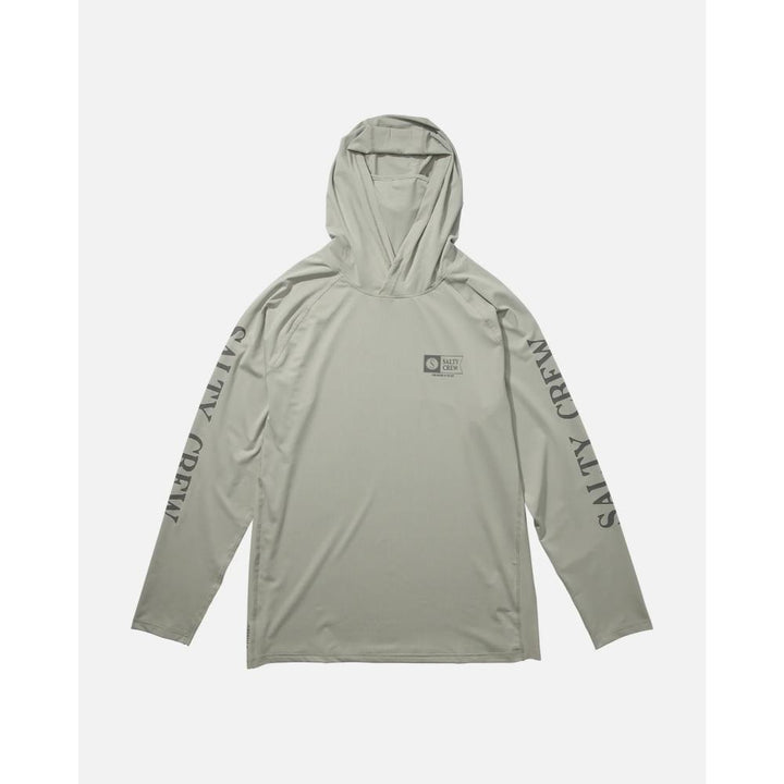 SALTY CREW ALPHA FLAG PINNACLE HOOD + MASK GRAY