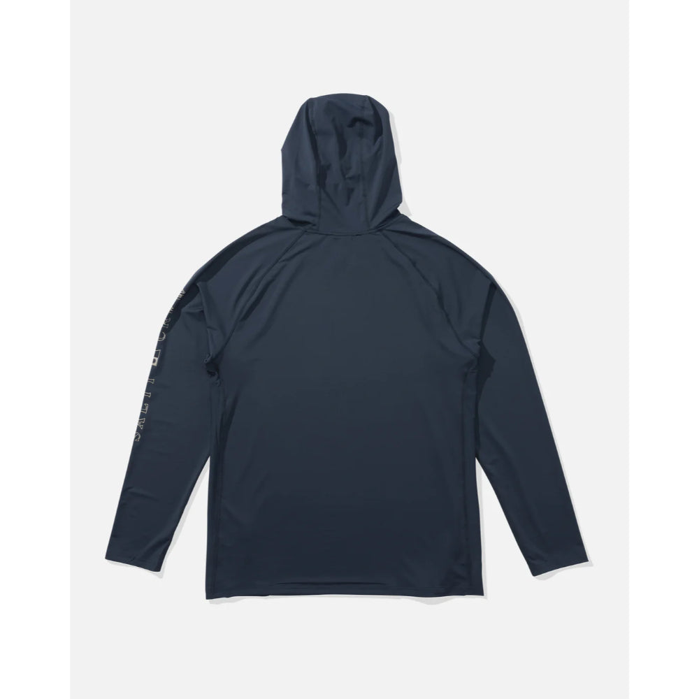 SALTY CREW APEX PERFORATED SUNSHIRT HOODIE BLUEFIN
