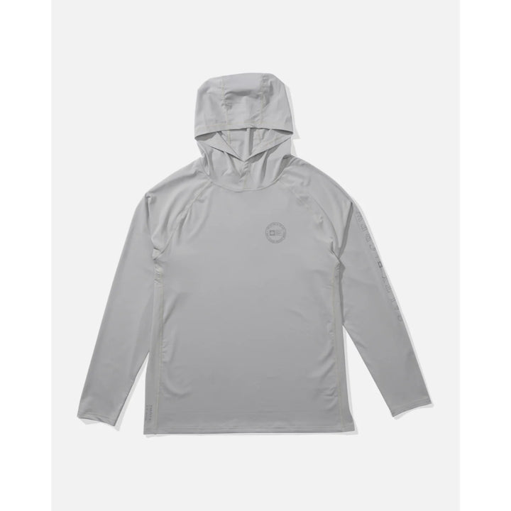 SALTY CREW APEX PERFORATED SUNSHIRT HOODIE GRAY