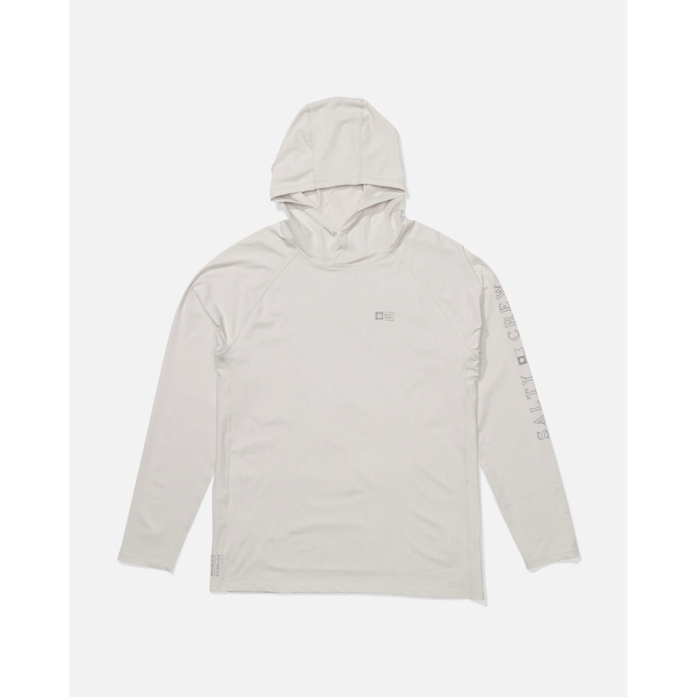 SALTY CREW APEX PERFORATED SUNSHIRT LIGHT GREY