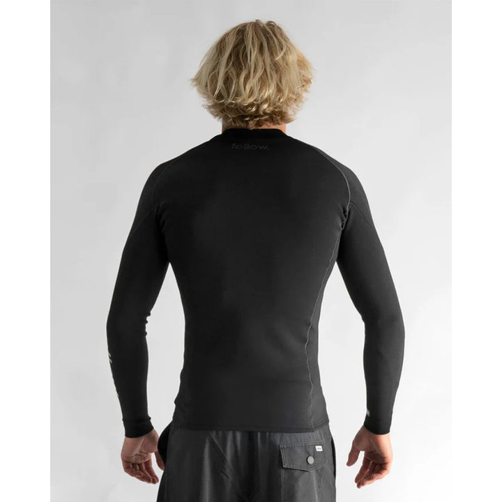 FOLLOW PRO FRONT ZIP 1MM WETTY TOP BLACK