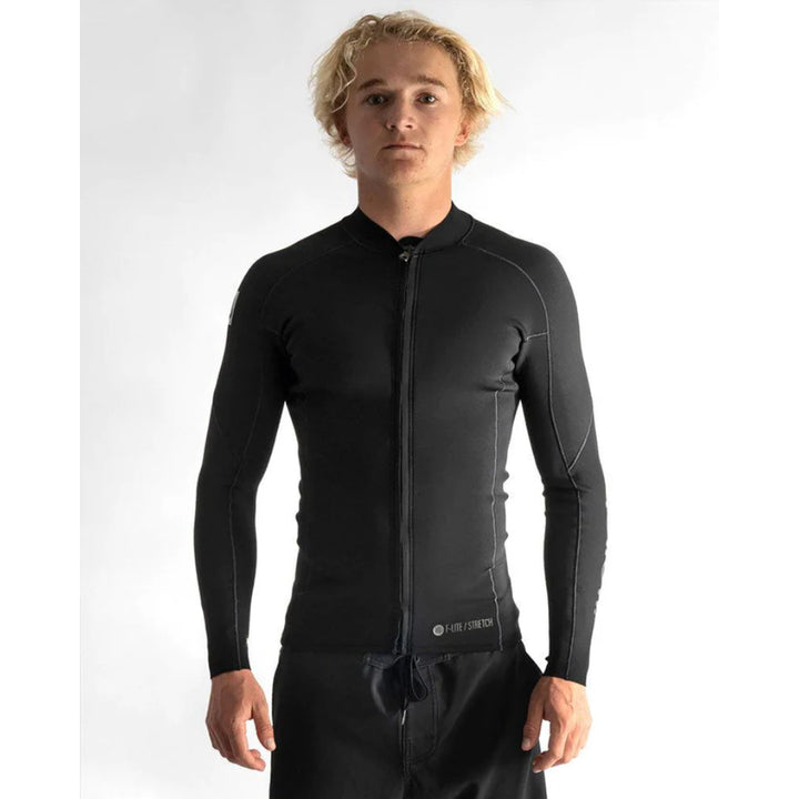 FOLLOW PRO FRONT ZIP 1MM WETTY TOP BLACK