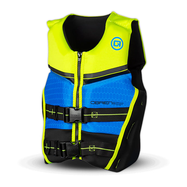 O'BRIEN YOUTH FLEX V-BACK BLUE/LIME
