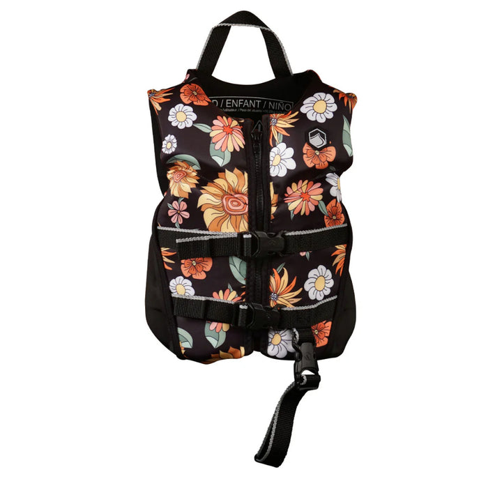 LIQUID FORCE DREAM CHILD VEST BLACK/FLOWERS