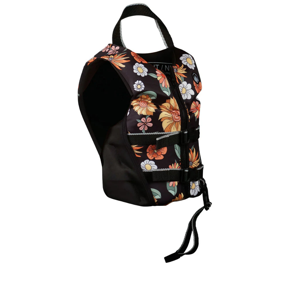LIQUID FORCE DREAM CHILD VEST BLACK/FLOWERS