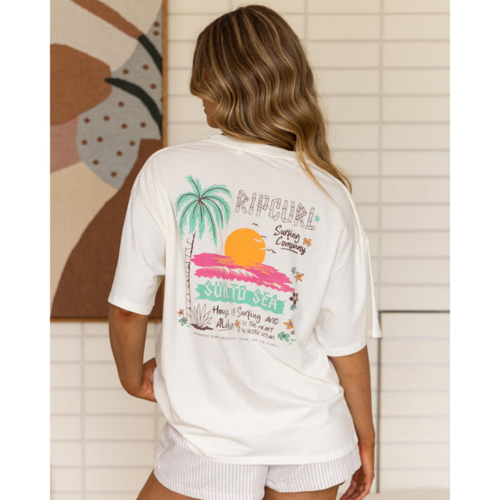 RIP CURL HANALEI HERITAGE TEE BONE