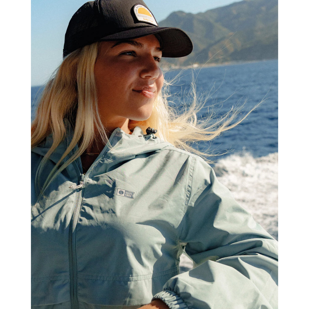 SALTY CREW BARRIER WINDBREAKER JACKET STORMY GREY