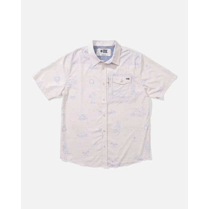 SALTY CREW HELMSMAN UV BUTTON UP OYSTER