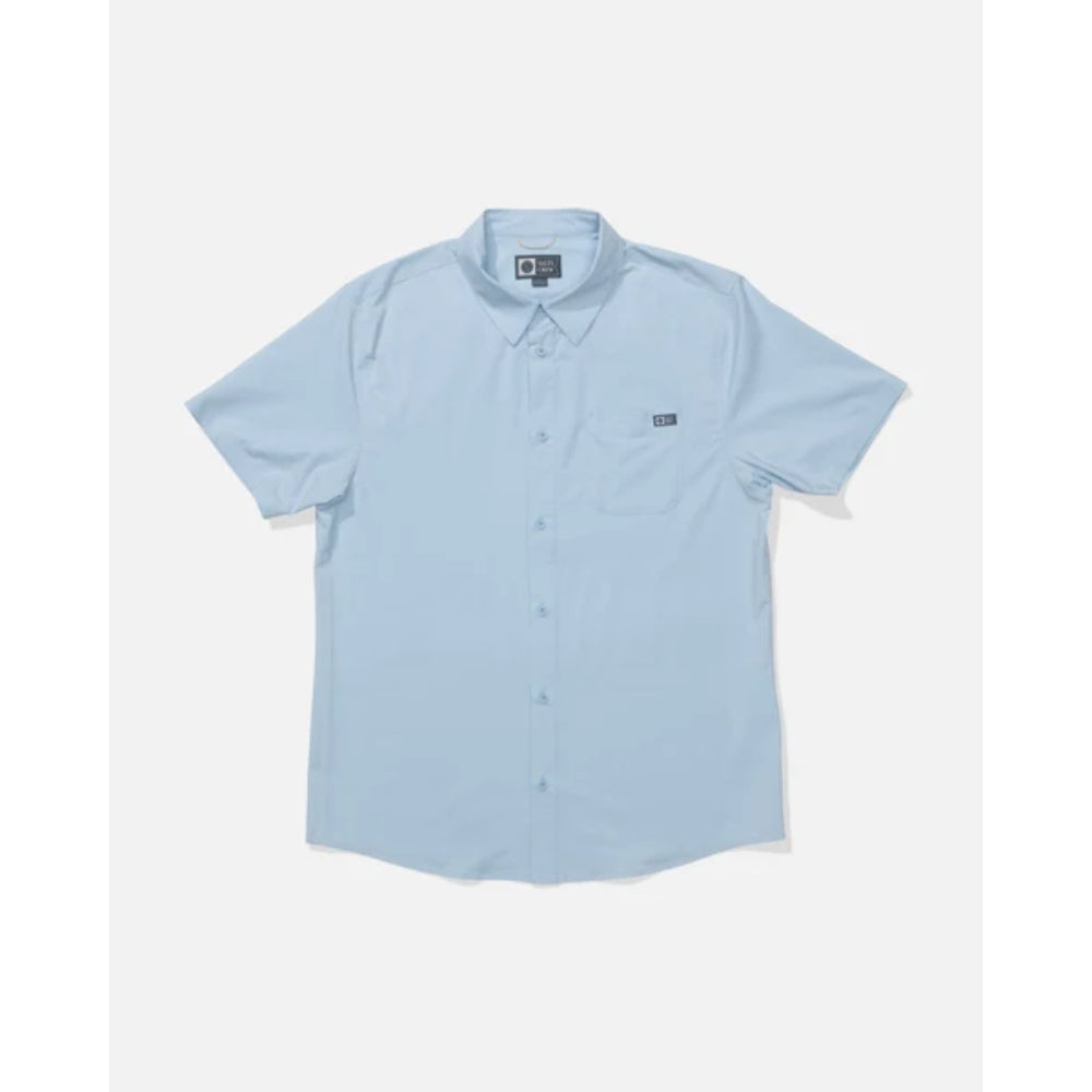 SALTY CREW DRIFTER UV BUTTON UP CLEAR SKY
