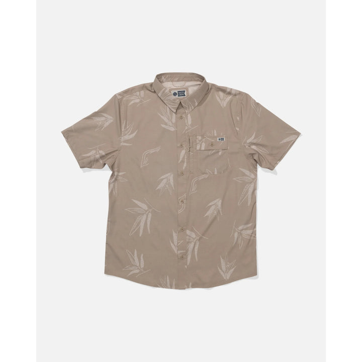 SALTY CREW FLAGSHIP UV BUTTON UP DARK KHAKI