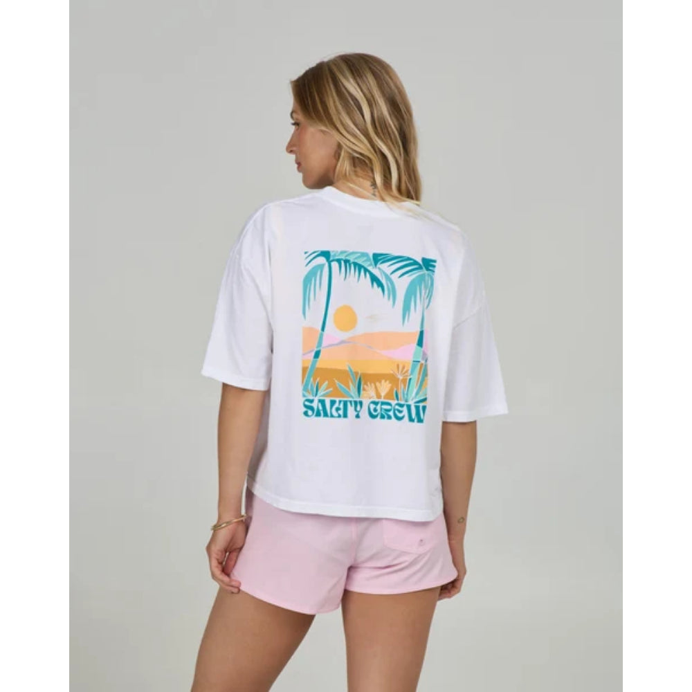 SALTY CREW TRAVEL FAR SKIMMER TEE WHITE
