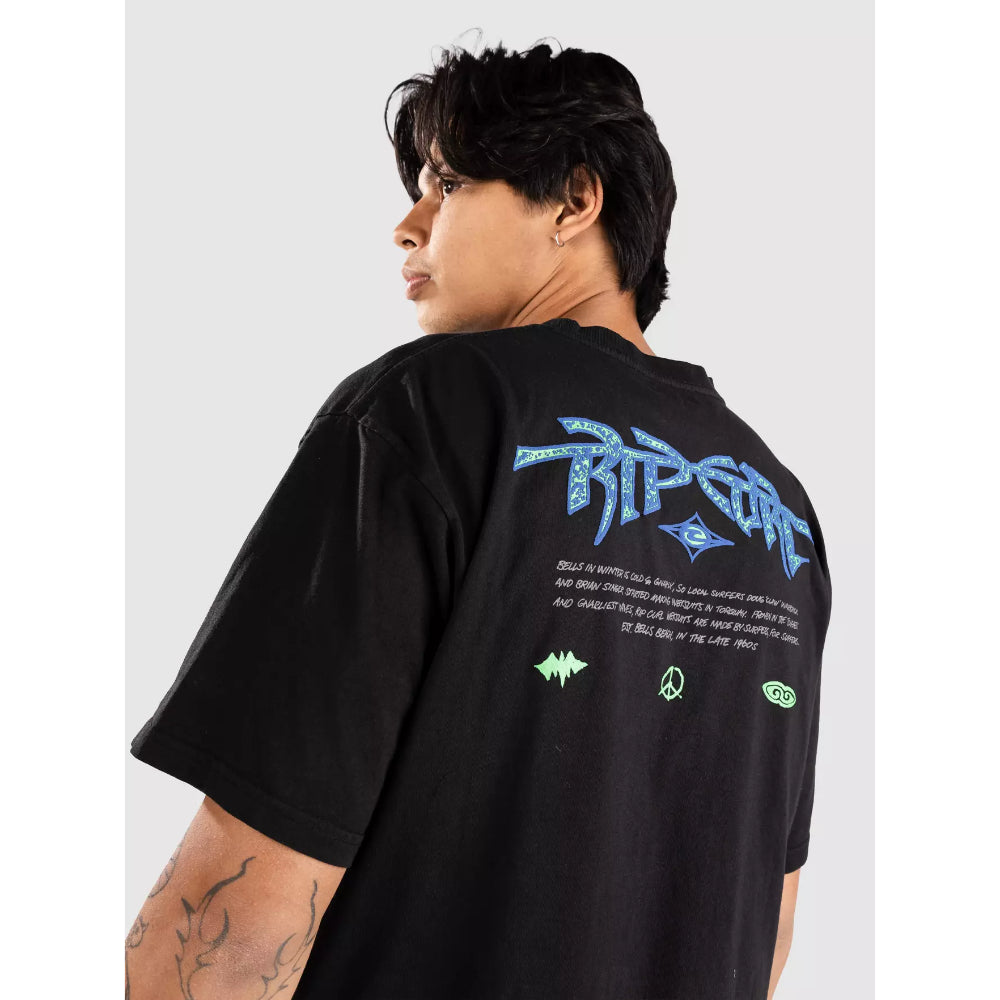 RIP CURL RAW ENERGY GNARLY TEE BLACK