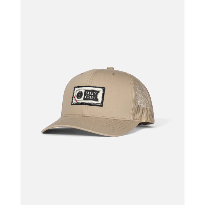 SALTY CREW TOPSTITCH RETRO TRUCKER HAT KHAKI