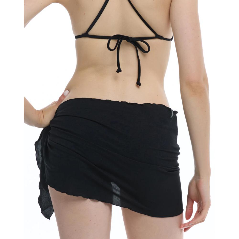 BODY GLOVE SMOOTHIES SHORT SARONG COVER-UP BLACK