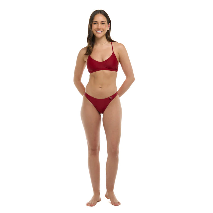 BODY GLOVE SMOOTHIES RUTH FIXED TRIANGLE TOP CRANBERRY