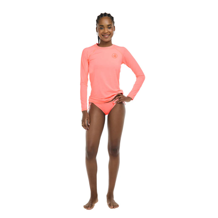 BODY GLOVE SMOOTHIES SLEEK RASH GUARD CORAL