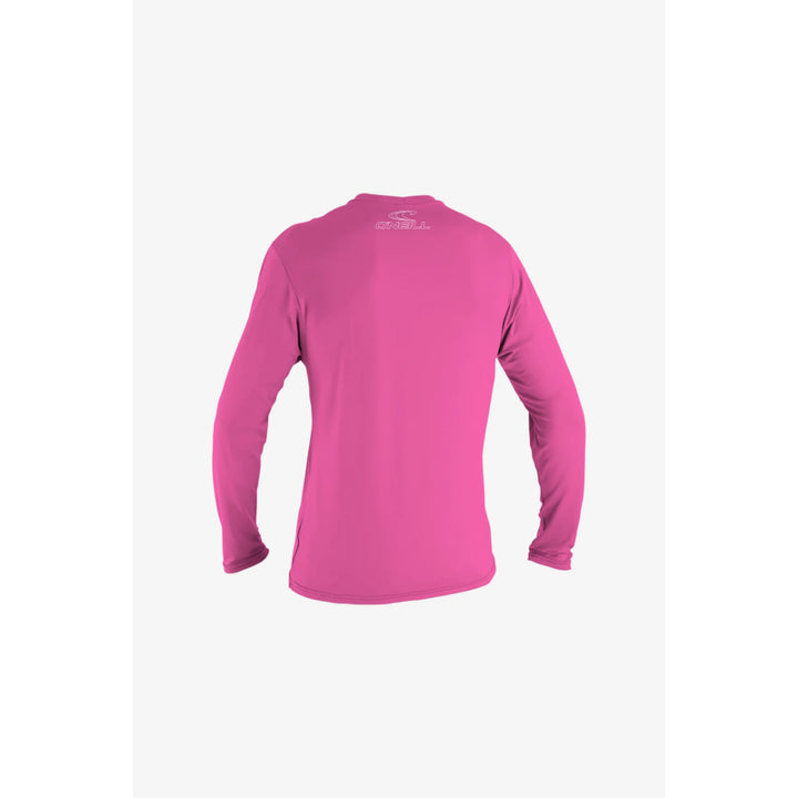 O'NEILL YOUTH BASIC SKINS 50+ L/S SUN SHIRT FOX PINK