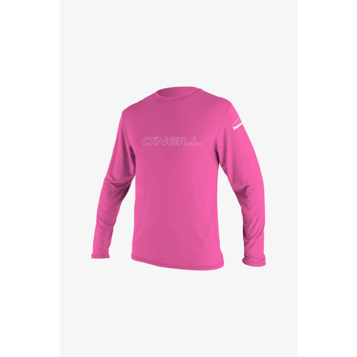 O'NEILL YOUTH BASIC SKINS 50+ L/S SUN SHIRT FOX PINK